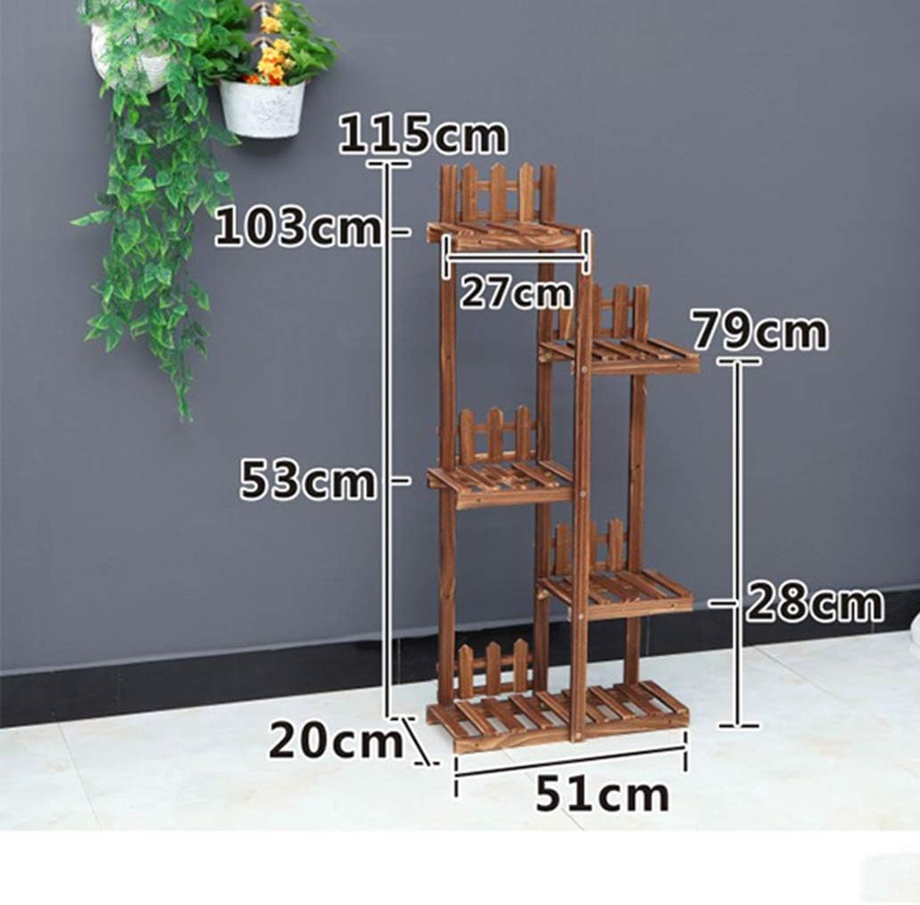 Plant Display Stand Potted Rack Flower Pot Holder Storage Shelves Herb Bonsai Shelf Wooden Multi-Layer Ideal Gardeners Gift for Garden Indoor