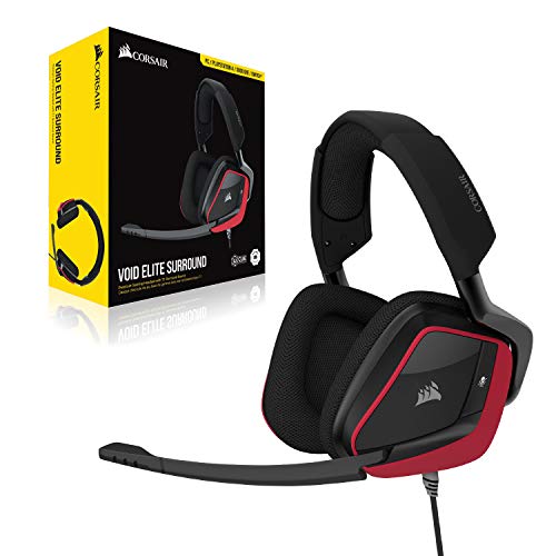 CORSAIR VOID RGB ELITE Wireless Gaming Headset – 7.1 Surround Sound – Omni-Directional Microphone – Microfiber Mesh Earpads – Up to 40ft Range – iCUE Compatible – PC, Mac, PS5, PS4 – White