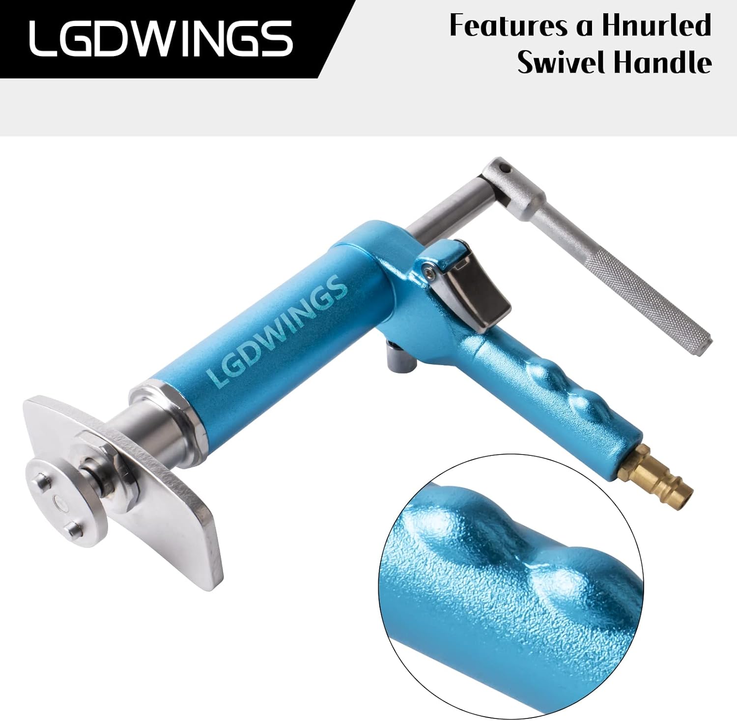 LGDWINGS Air Powered Disc Brake Caliper Wind Back Compression Spreading Tool Kit Pneumatic Design 16PCS Rewind Spreader Air Tool Set