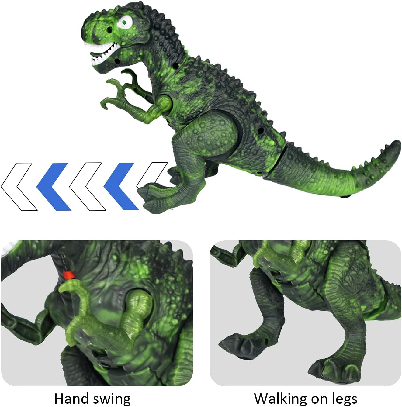 Walking Electronic Dinosaur Toy, Dinosaur T-Rex Interactive Robot Dino, Talking Moving Toys Light Up Realistic Roaring Sound for Kids 3 4 5 6 7 8+ Boys Girls Toddlers Gifts