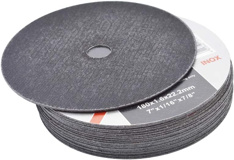 25 Pack 7"x1/16"x7/8" Cut-Off Wheel - Metal & Stainless Steel Cutting Discs Pack of 2