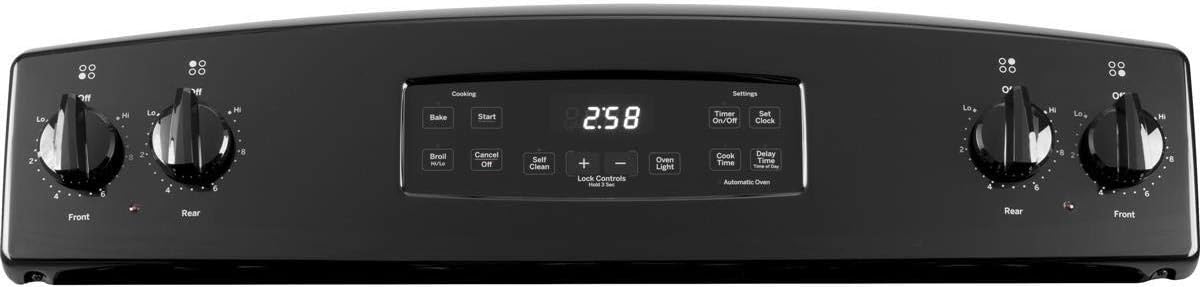 GE JB258DMBB 30" Freestanding Electric Range with 4 Coil Elements 5.3 cu. ft. Oven Capacity Self-Cleaning Oven Storage Drawer in Black