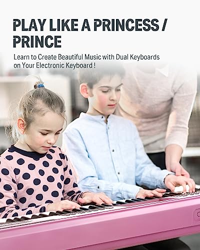 Donner 61 Key Keyboard Piano, Electric Piano Keyboard Kit with 249 Voices, 249 Rhythms - Includes Piano Stand, Stool, Microphone, Gift for Beginners, Black (DEK-610S)