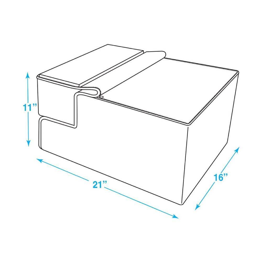 Best Pet Supplies Linen u0026 Foam Dog u0026 Cat Stairs - 4-Step / Pale Teal