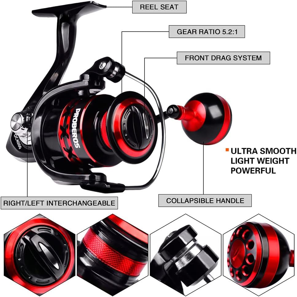 Telescopic Fishing Rod Reel Combo Set, Contains Fishing Lures & Line for Travel Saltwater Freshwater Fishing Pack of 2
