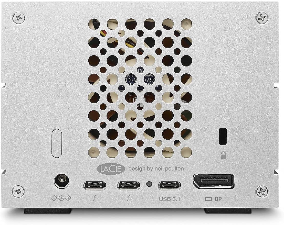 LaCie 2big Dock RAID 8TB External RAID Hard Drive HDD with SD Card CF Card Slots, for Mac and PC Desktop Data Redundancy Thunderbolt 3 USB-C USB 3.0, 1 Month Adobe CC, Data Recovery (STGB8000400)