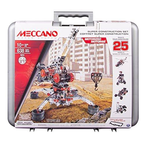 Spin Master Meccano-Erector Super Construction Set 25 Motorized Model Building Kit