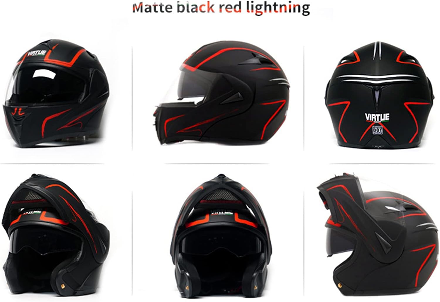 Bluetooth Integrated Modular Flip up Full Face Motorcycle Helmet Sun Shield DOT/ECE Approved Adult Youth Men Women Cool Motorbike Helmets,A2,M