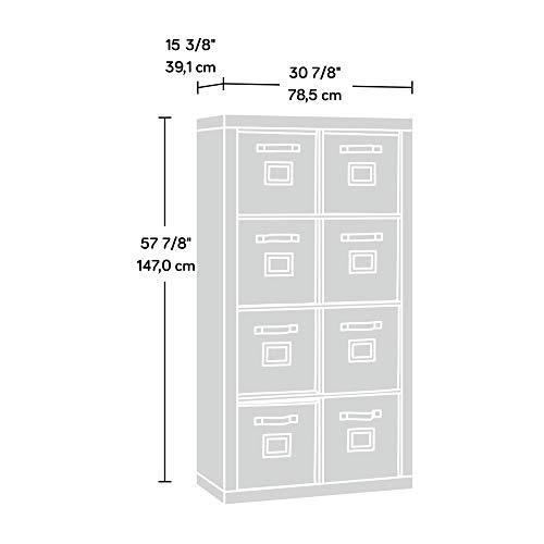 Sauder Stow-away Cube Storage 8-Cube Organizer/Pantry cabinets, Smoked Oak finish