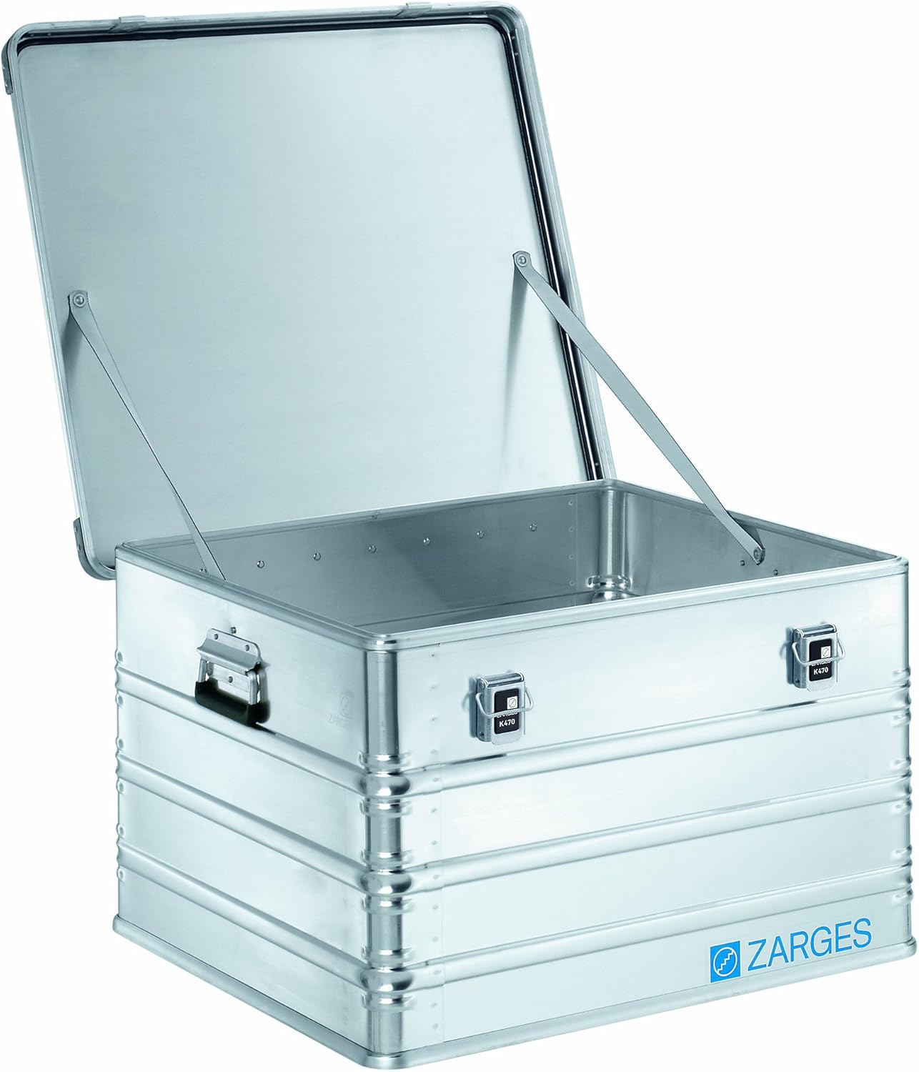 Zarges?K470 Aluminum Hard Protective Carrying Case, Portable Stackable Storage, Customizable Safe Lock Box, Dust and Water Resistant (44.1 x 28.3 x 18.9 Inches)