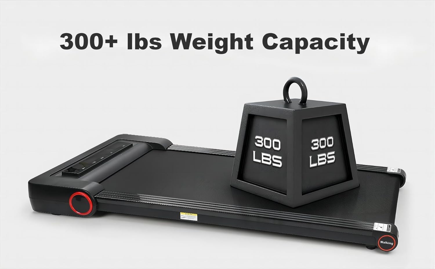 Gallelife Portable Under Desk Treadmill - 2.25HP Walking Pad for Home/Office - Compact Jogging Machine with 300+ lbs Weight Capacity, Remote Control, and LED Display - No Installation Needed