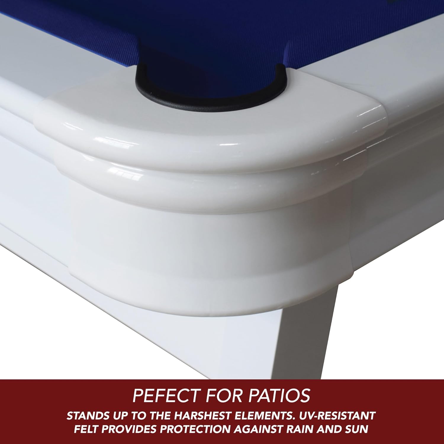 Hathaway Alpine 8-ft Outdoor Pool Table with Aluminum Frame and Waterproof, UV-Resistant Felt - Includes Accessories, White
