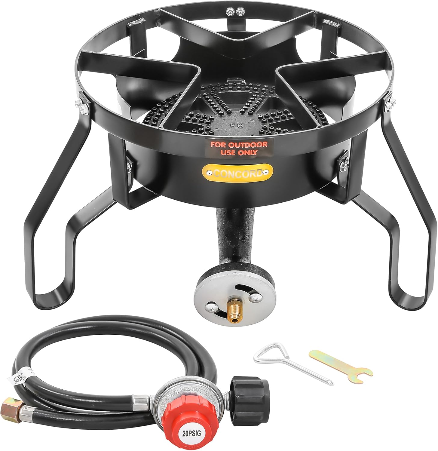 Concord Banjo 16” Single Propane Burner; 200,000BTU 1 Burner Portable Gas Stove
