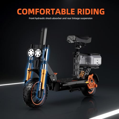Ruitoo® Electric Scooter, 1000W/1600W/5600W Motor, Off Road Electric Scrooter Adults, 27/32/34/47Mph Top Speed, 28/35/44/50/53 Miles Max Range, Foldable E-Scooter Support Return