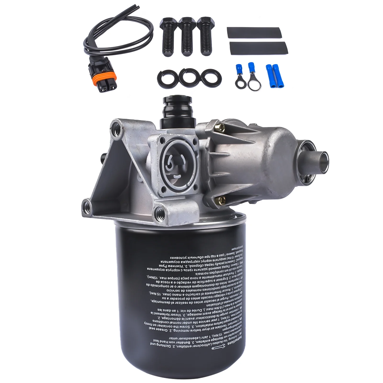 12V Air Dryer for Meritor-Wabco System Saver 1200 Series, Volvo, Kenworth, Peterbilt 379, Cascadia Or Other Trucks