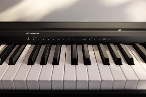 Yamaha 88-Key Weighted Portable Digital Piano Keyboard with Music Rest, Sustain Foot Switch, Built-in Speakers, USB Connectivity, Black (P45B)
