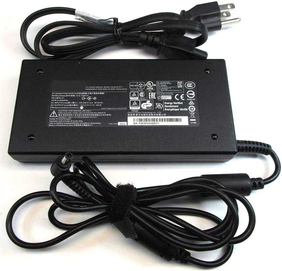 Original 19.5V 7.7A 150W AC Adapter Charger for MSI GL62M 7RDX-1427CA Pack of 2