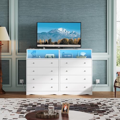 WLIVE Wood Dresser with 5 Drawers, Black Wooden Storage Cabinet, Organizer Drawers for Bedroom, Living Room, Hallway, Measuring 15.75" W * 31.50" D * 45.35" H ﻿