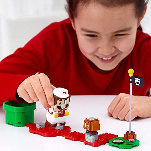 LEGO Super Mario Fire Mario Power-Up Pack 71370; Building Kit for Creative Kids to Power Up The Mario Figure in The Adventures with Mario Starter Course (71360) Playset (11 Pieces)