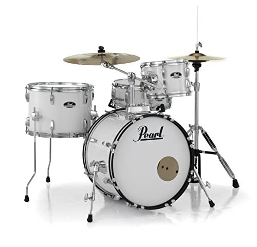 Pearl Roadshow Drum Set 4-Piece Complete Kit with Cymbals and Stands, Charcoal Metallic (RS584C/C706)