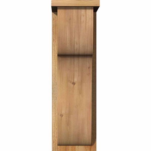 Ekena Millwork COR08X10X26CAR01RWR 8x22W x 10x22D x 26x22H Carmel Rough Sawn Corbel w/Backplate, Western Red Cedar