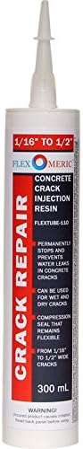DIY Concrete Foundation Crack Repair Kit - Polyurethane Foam - 1/16" to 1/2" Wide Cracks - Low-Pressure Injection Method (FLEXKIT-100)