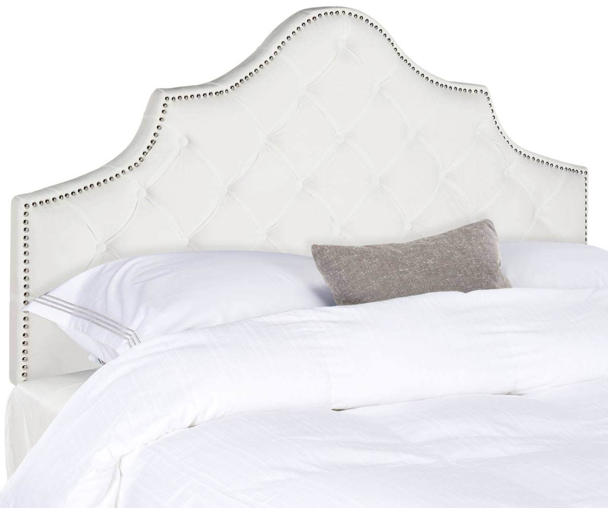 Safavieh Arebelle Tufted Velvet Headboard, White, King