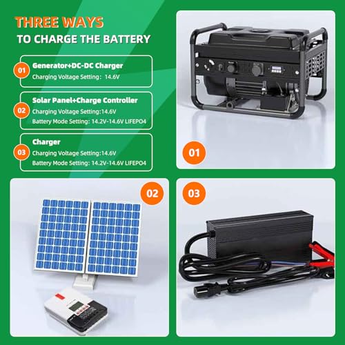 12V 100Ah LiFePO4 Battery 12V 100Ah Lithium Battery,for Boat,Off Grid,Trolling Motor,RV,Solar, Built-in 100A BMS Max.1280Wh, Up to 15000+ Deep Cycle Marine Battery 12V, Lithium Batteries 100Ah
