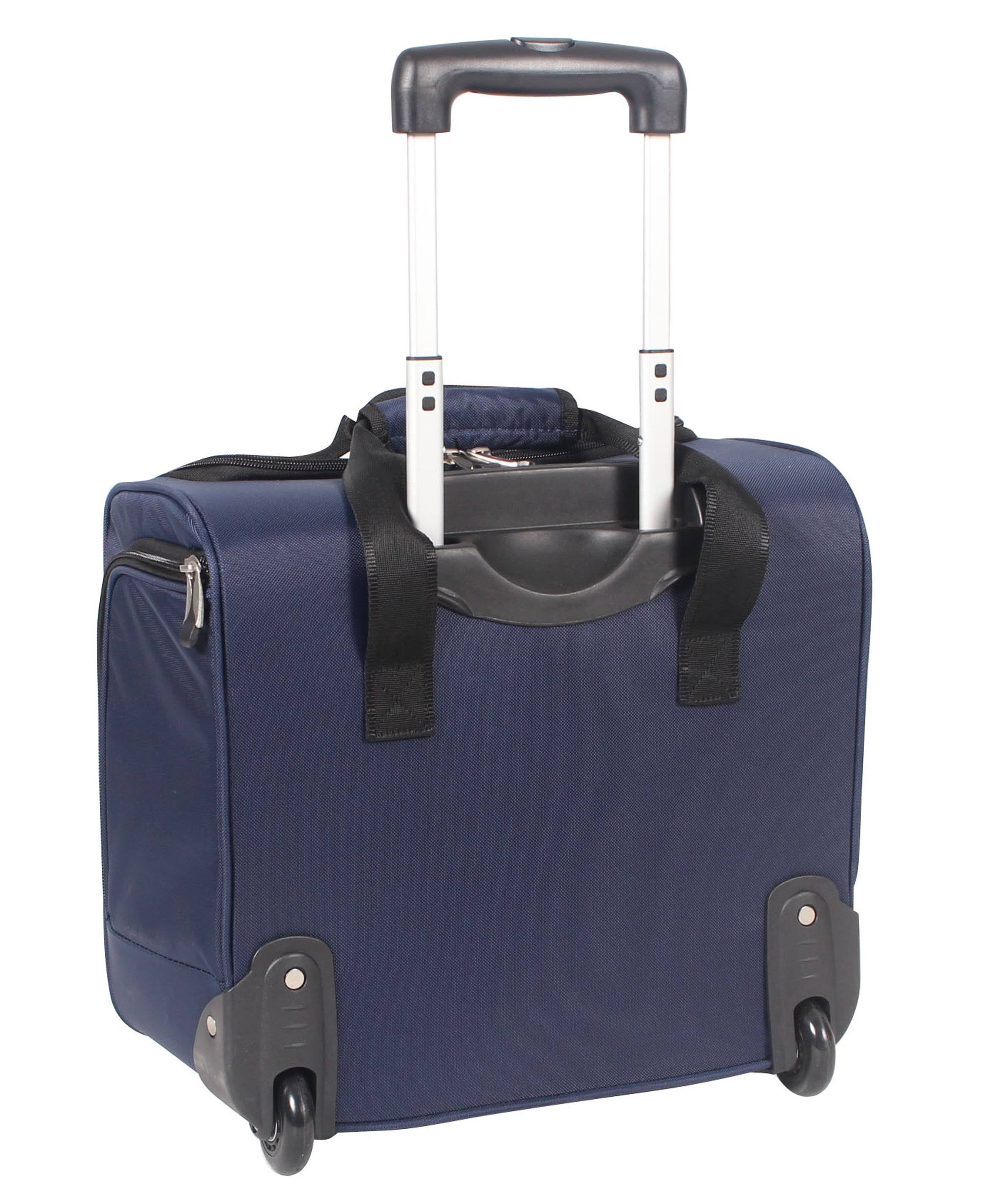 Ciao! 15x22 Wheeled Underseat Carry-On - Navy - Underseat Luggage