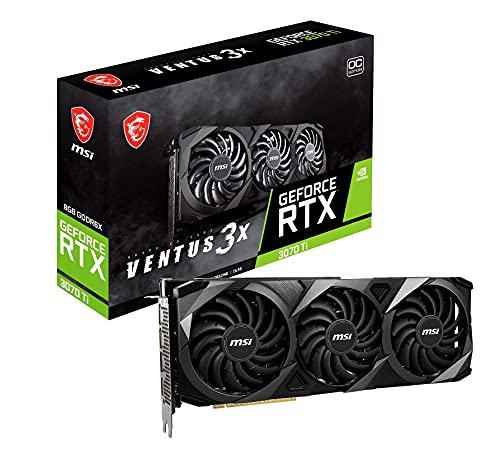MSI Gaming GeForce RTX 3080 Ti Gaming X Trio 12G Computer Gaming Graphics Card 12GB GDRR6X 320-Bit HDMI/DP Nvlink Torx Fan 3 Ampere Architecture OC, NVIDIA GPU Video Cards for Gaming PC (Renewed)