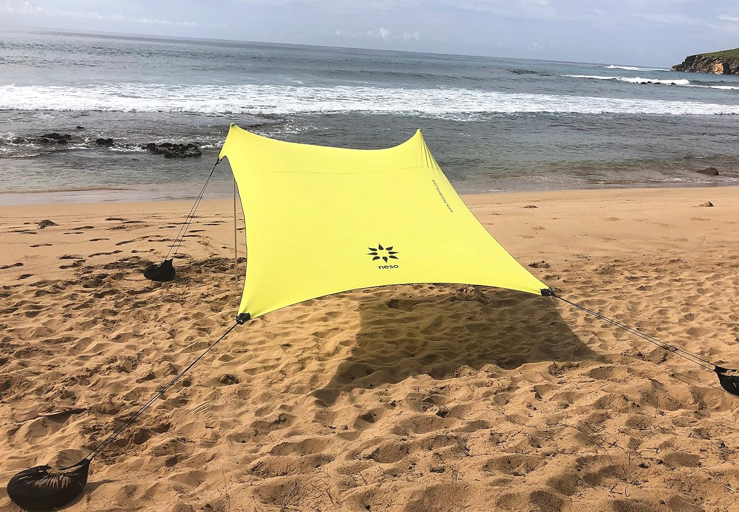 Neso Tents Beach Tent with Sand Anchor, Portable Canopy Sunshade - 7' x 7' - Patented Reinforced Corners