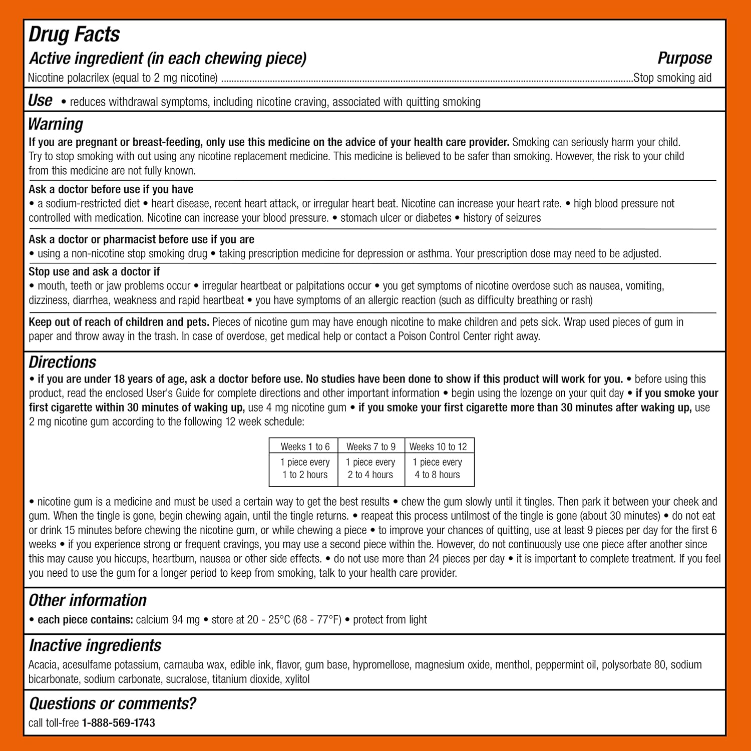 Nicorette 2 mg Nicotine Gum to Help Stop Smoking - Fruit Chill Flavored Stop Smoking Aid, 160 Count