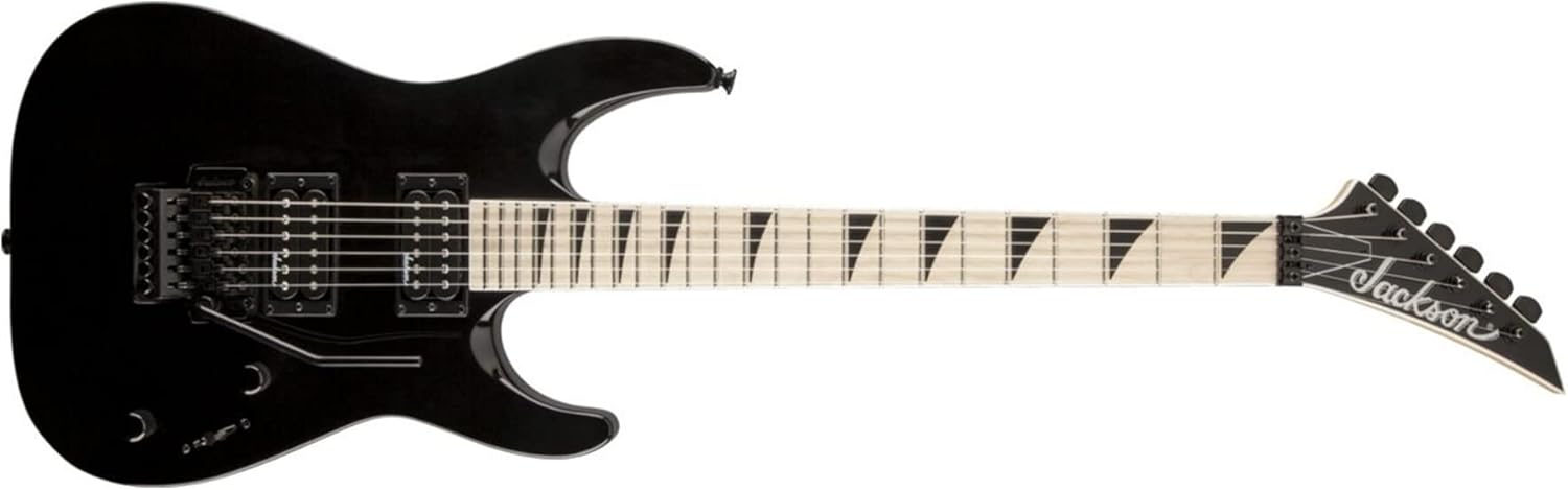Jackson JS Series Dinky Arch Top JS32 DKAM 6-String Electric Guitar (Gloss Black) Bundle with Jackson Economy Hardshell Case (2 Items)