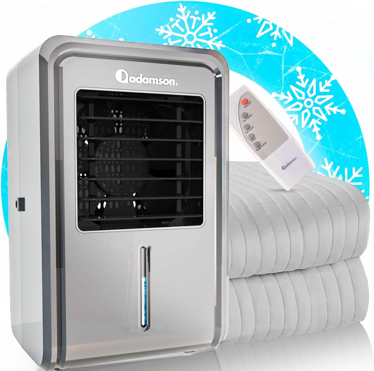Adamson B10 Gray Bed Cooling System - Twin 75” L x 39” W - New 2024-100% Cotton Mattress Cooling Bed Pad for Night Sweats - Water Bed Cooler Ideal for Hot Sleepers - 5-Year Warranty