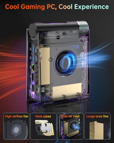 ACEMAGICIAN Kron Mini K1 Mini PC, Ryzen 7 5700U, 32GB DDR4 1TB NVMe SSD Mini Computers, Small Light Gaming PC 4K@60Hz Triple Display, Mini Desktop WiFi6 | Bluetooth 5.2 | Dual Channel | Auto Power On