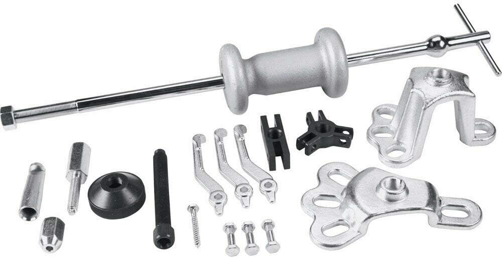 SUNROAD 9 Way Slide Hammer Puller Set Axle Bearing Dent Hub 2 3 Internal External Gear Puller Set with Case