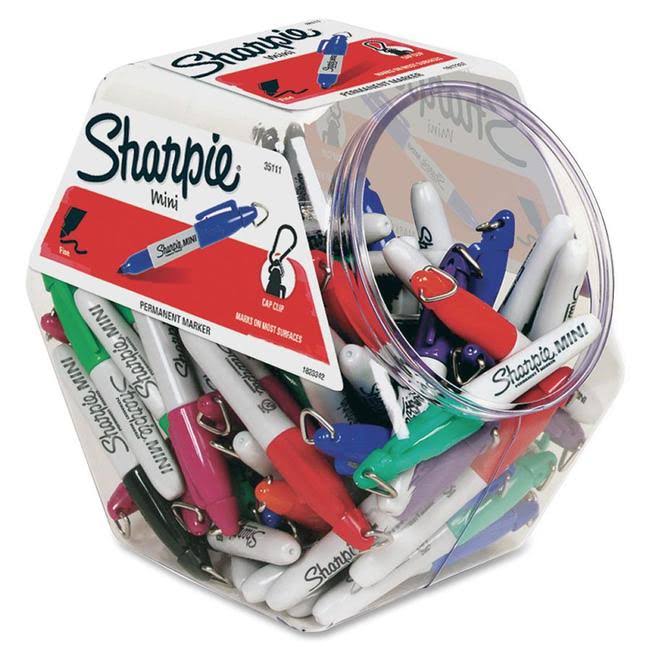 Sanford 35111 Sharpie Mini Fine 72 Count Assorted Canister