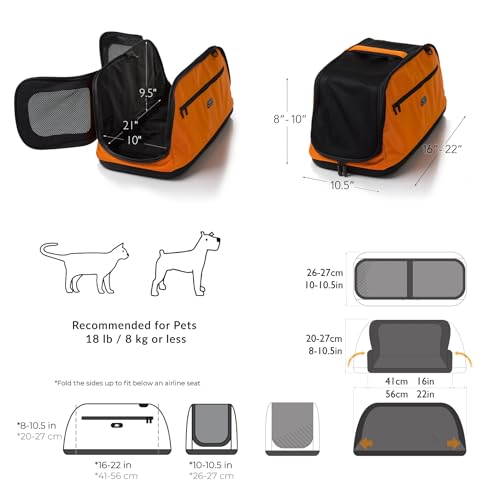 Sleepypod Air - Airline Approved Pet Carrier and Crash-Tested Car Seat for Cats and Dogs up to 18 lbs (Dark Chocolate)