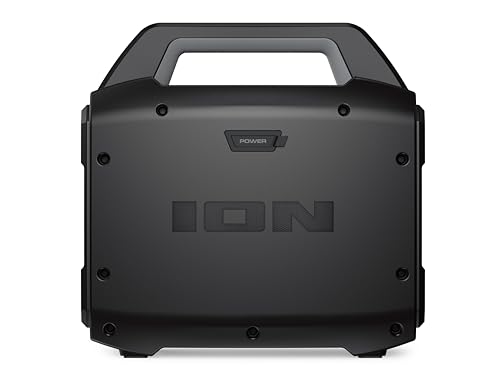 ION Block Rocker - Portable Bluetooth Outdoor Party Speaker with Karaoke Microphone, Battery, 4 Speakers, Radio, USB Port, App, Water-Resistant, 120W