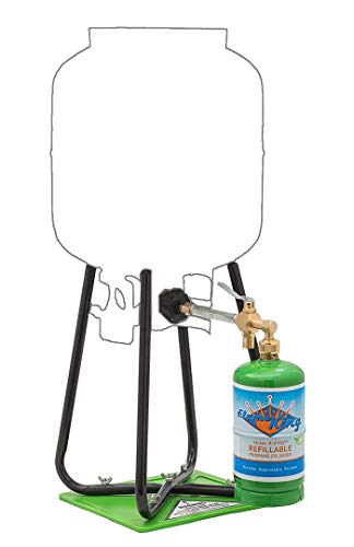 Flame King 20 lb Steel Propane Tank Cylinder and (2-Pack) Flame King Refillable 1LB Propane Cylinders