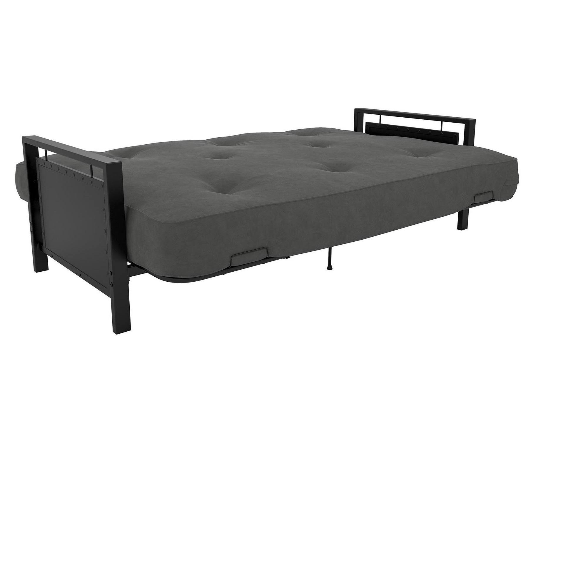 DHP Henley Metal Arm Futon Frame, Black Metal