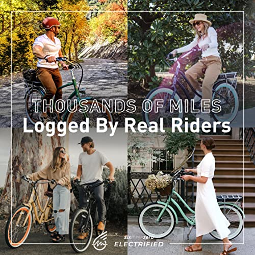 sixthreezero EVRYjourney Women's Electric Bike, Step-Through Touring Hybrid eBike, 250/500 Watt Motor, 26" Bicycle, Multiple Colors