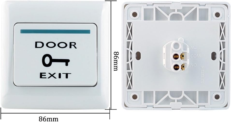LIBO Full Set Kit of RFID Access Control Keypad 125KHz with DC12V Electric Lock Electronic Bolt Lock, 3A Power Supply, Exit Button, 10pcs ID Key Cards