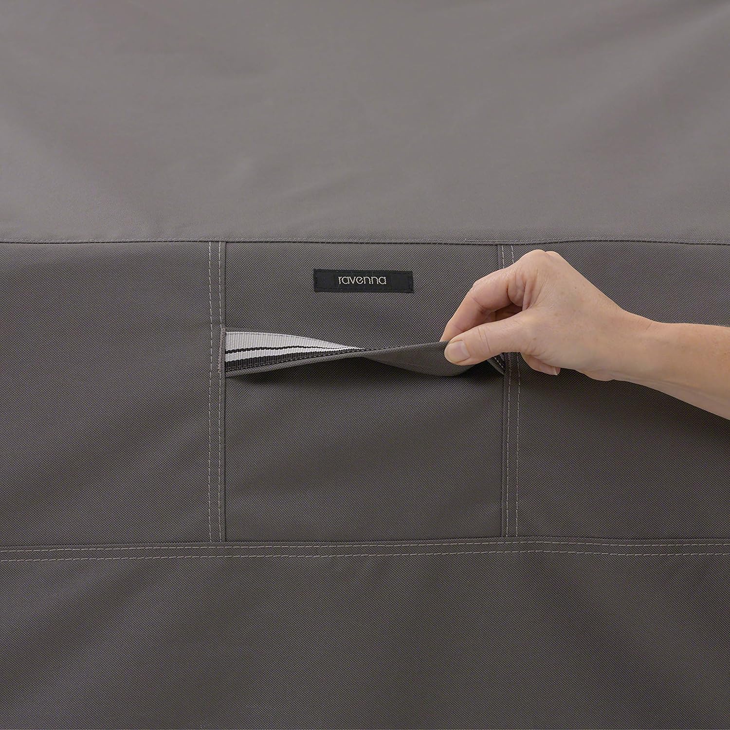 Classic Accessories Ravenna Water-Resistant 58 Inch BBQ Grill Cover, Dark Taupe Pack of 2