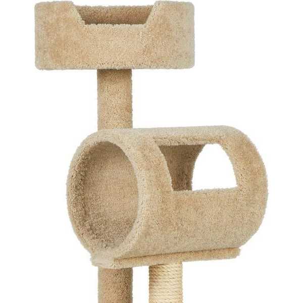 Frisco 69-in Real Carpet Wooden Cat Tree - Pet Supplies online store