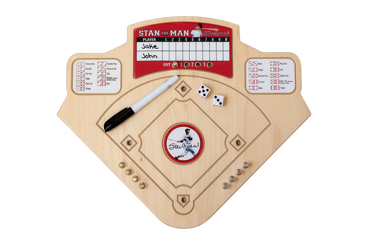 Stan "The Man" Musial Handcrafted Wooden Baseball Game from Across the Board