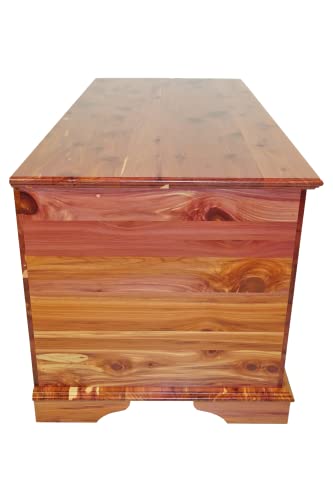 42" Heirloom Aromatic Red Cedar Hope Chest, Storage Trunk for Blankets - Amish Made in America (Large, Natural)