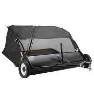 SKYSHALO Lawn Sweeper Tow Behind Leaf Yard Collector 48.5" 26 Cu. Ft. Adjustable