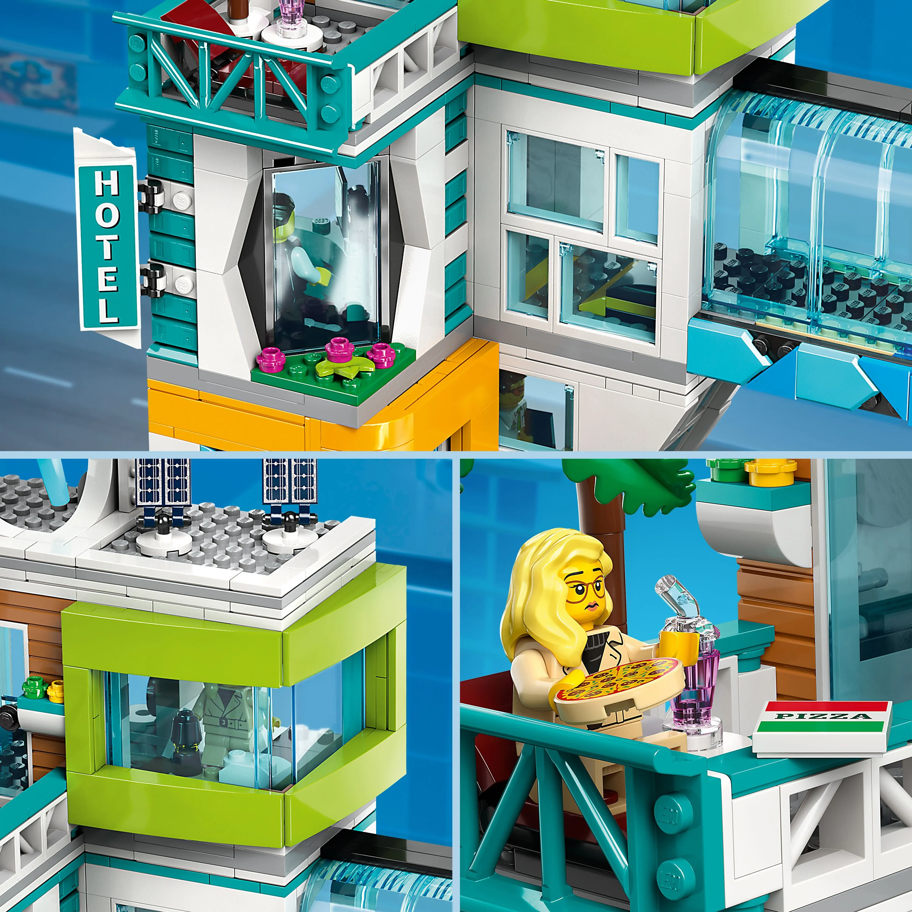 LEGO City Downtown 60380 Building Toy Set, Multi-Feature Playset with Connecting Room Modules, Includes 14 Inspiring Minifigure Characters and a Dog Figure for Imaginative Play, Gift for Kids Ages 8+