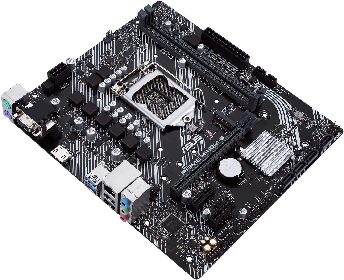 ASUS Prime H410M-E LGA1200 (Intel® 10th Gen) Micro-ATX Motherboard (M.2 Support, HDMI, D-Sub, USB 3.2 Gen 1, COM Header, TPM Header, 4K@60Hz)